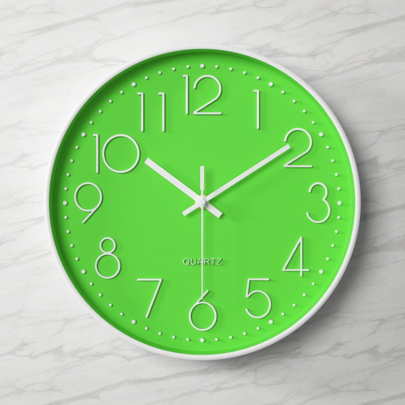 Modern Clear Wall Clock with Oversized Numerals for Easy Reading 11