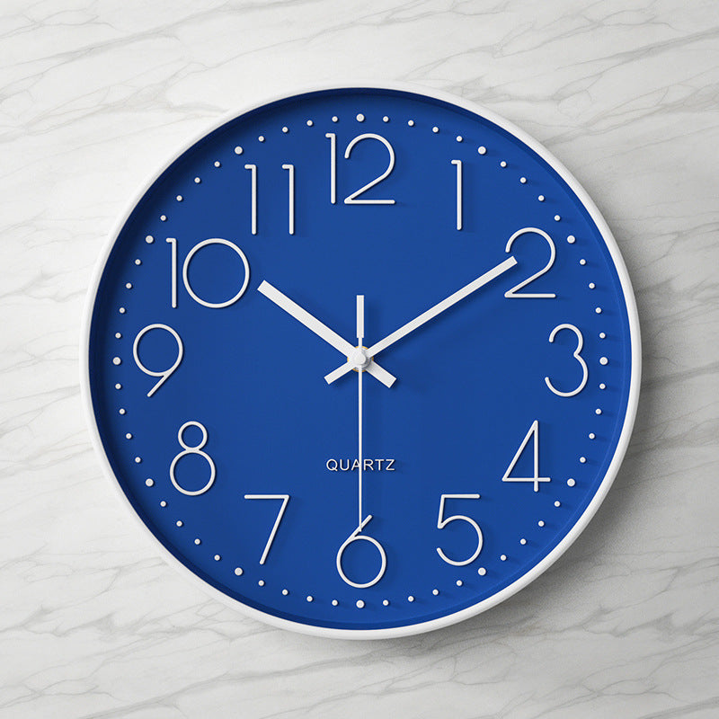 Modern Clear Wall Clock with Oversized Numerals for Easy Reading 12