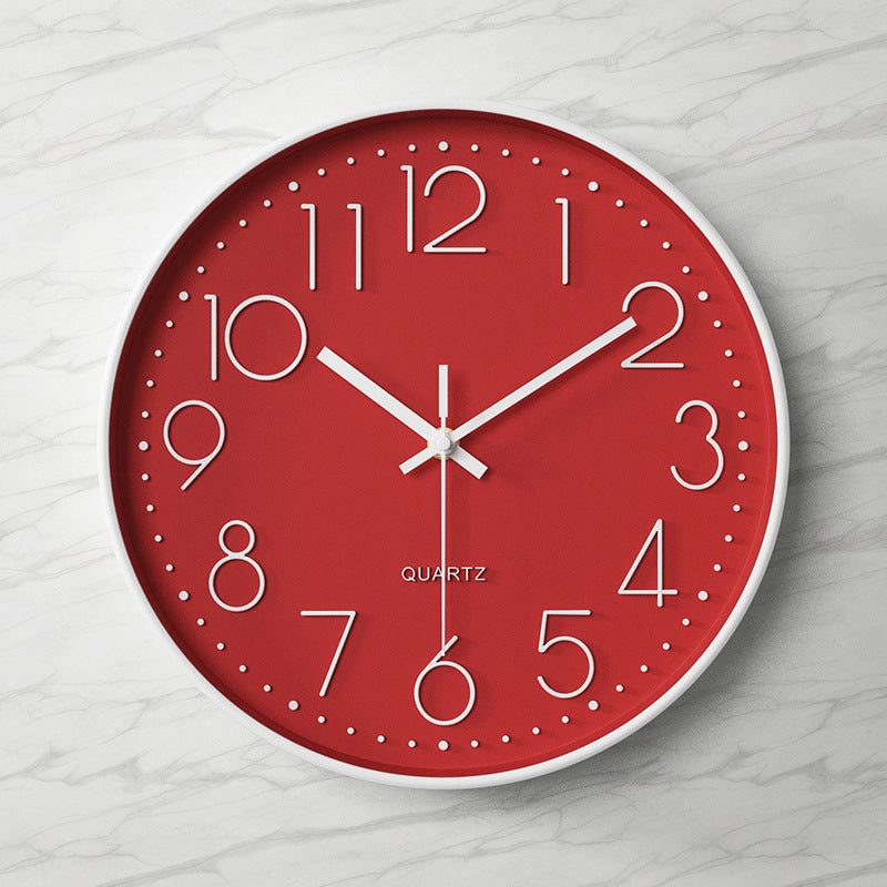 Modern Clear Wall Clock with Oversized Numerals for Easy Reading 4