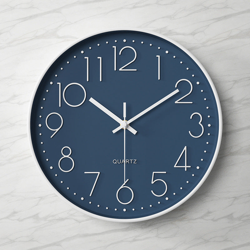 Modern Clear Wall Clock with Oversized Numerals for Easy Reading 5