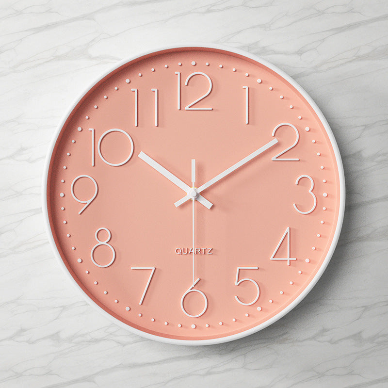 Modern Clear Wall Clock with Oversized Numerals for Easy Reading 6