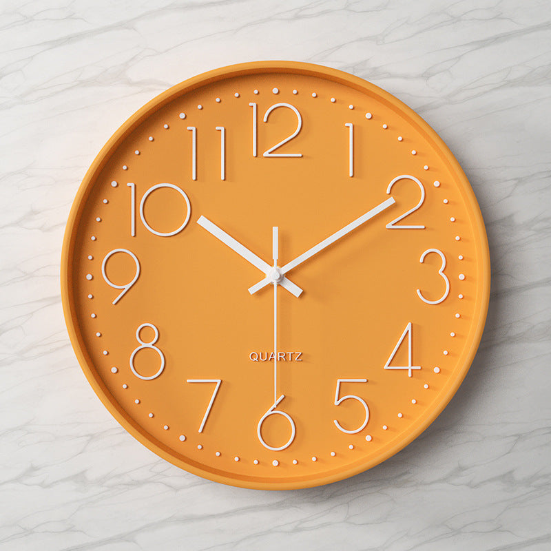 Modern Clear Wall Clock with Oversized Numerals for Easy Reading 7