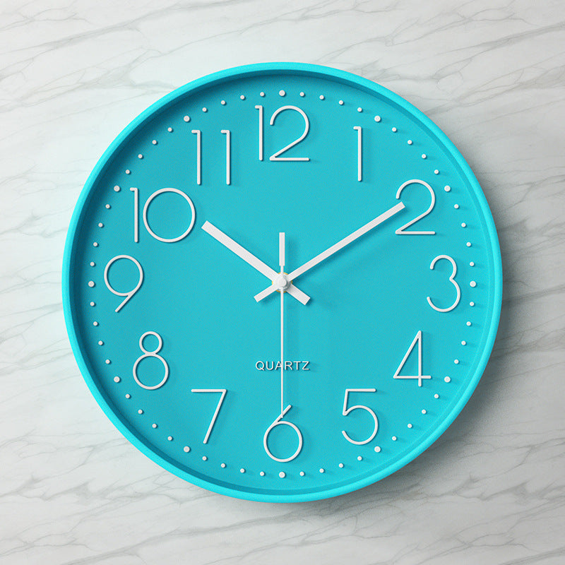 Modern Clear Wall Clock with Oversized Numerals for Easy Reading 8