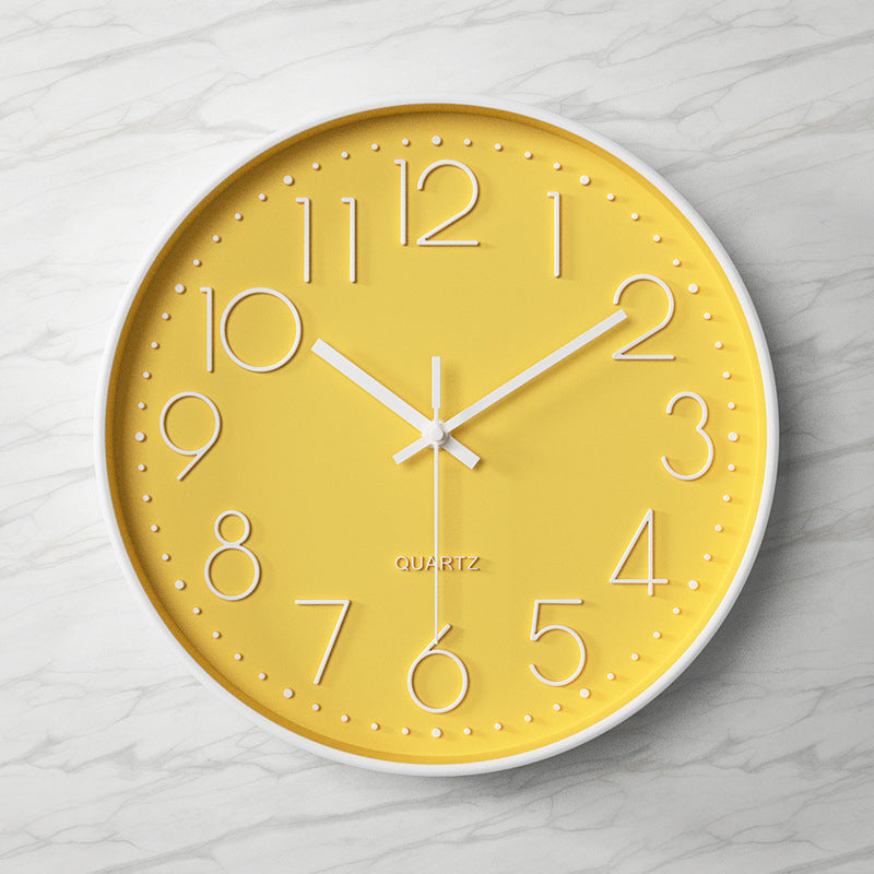 Modern Clear Wall Clock with Oversized Numerals for Easy Reading 9