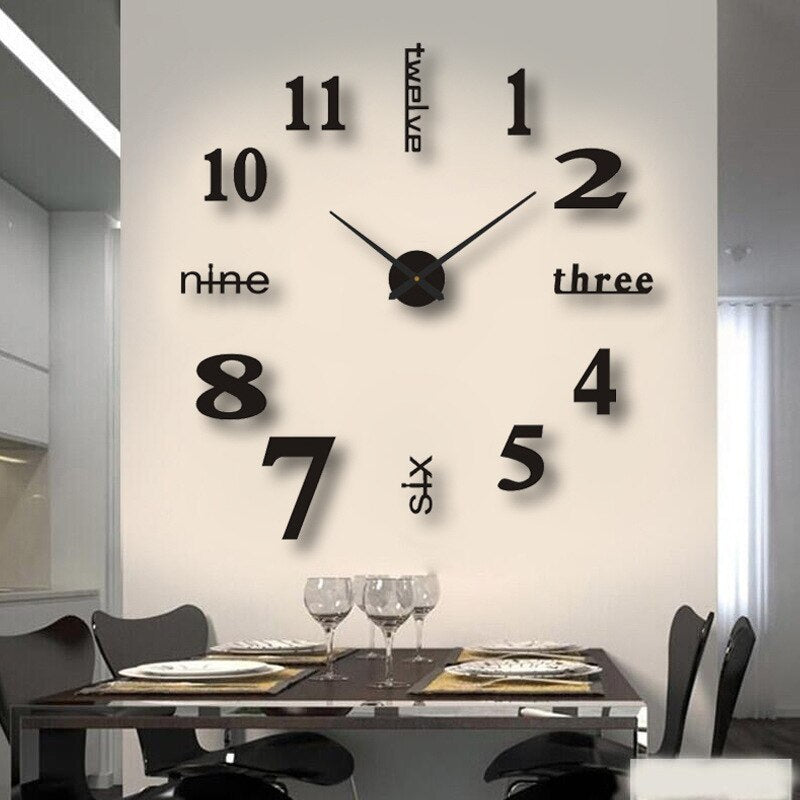 Modern DIY Large Wall Clock with Customizable Design & Silent Movement for Unique Wall Clock Decor 0