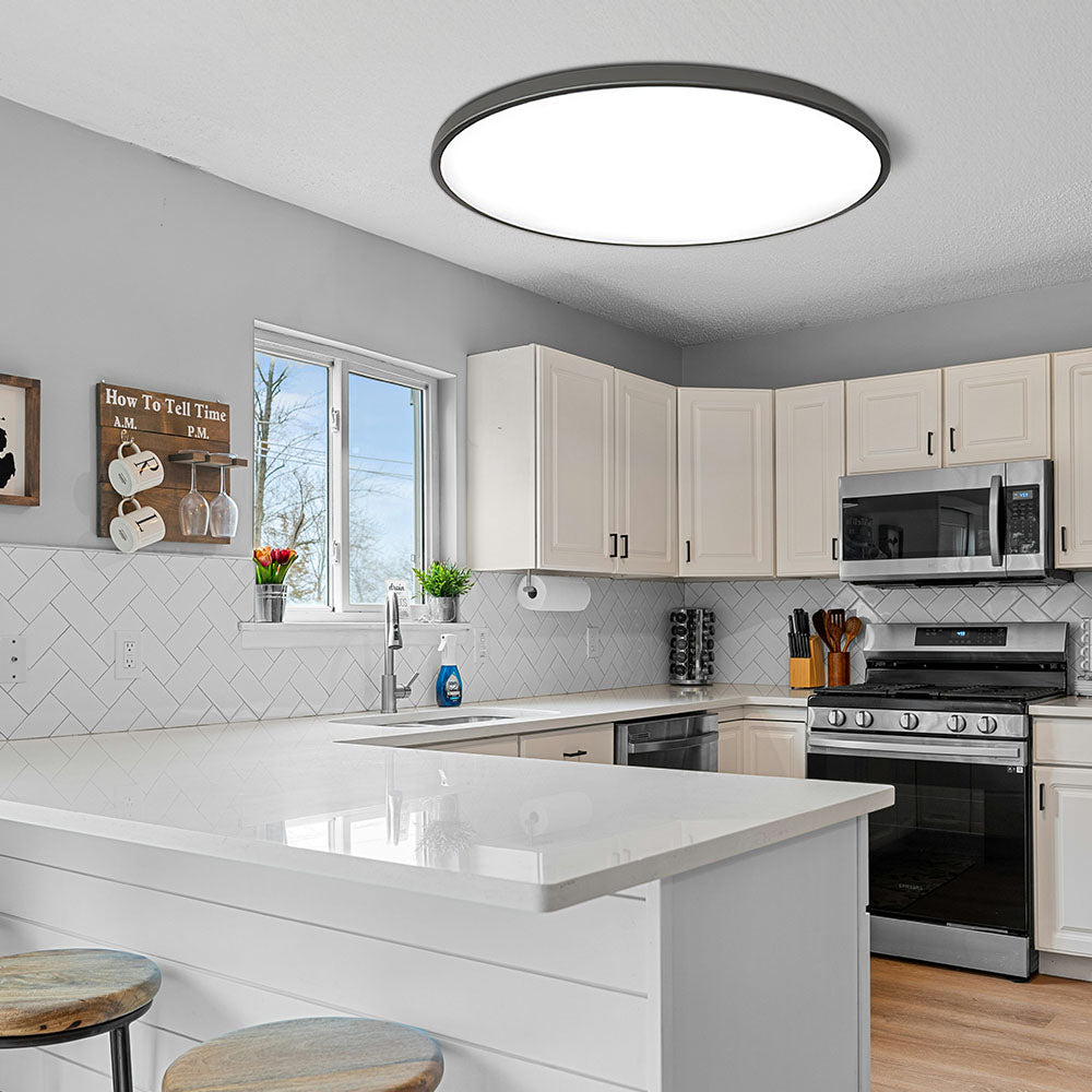 Modern Flush Mount Light | Ultra-Slim Design with Glare-Free Illumination | Versatile Lighting for Contemporary Spaces 0