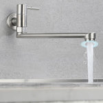 Modern Kitchen Faucet | Stainless Steel Pot Filler with Swivel Spout | Wall Mounted Design for Efficient Water Dispensing 3