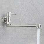 Modern Kitchen Faucet | Stainless Steel Pot Filler with Swivel Spout | Wall Mounted Design for Efficient Water Dispensing 5