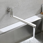 Modern Kitchen Faucet | Stainless Steel Pot Filler with Swivel Spout | Wall Mounted Design for Efficient Water Dispensing 8