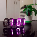 Modern LED Wall Clock | 3D Digital Display with Adjustable Brightness | Sleek Design for Contemporary Interiors 5