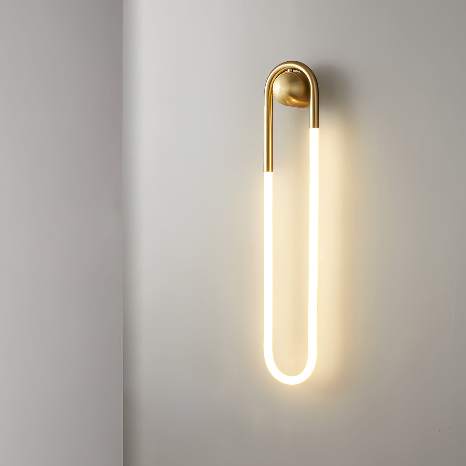 Modern LED Wall Light with Brass & Black Frame | Minimalist Design for Ambient Illumination 0