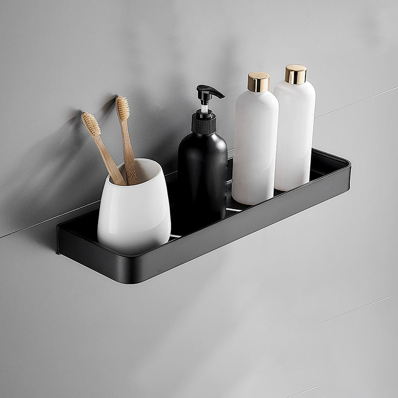 Modern Matt Black Bathroom Accessories Set with Stainless Steel Shelving | Stylish Storage Solution for Organized Spaces 10