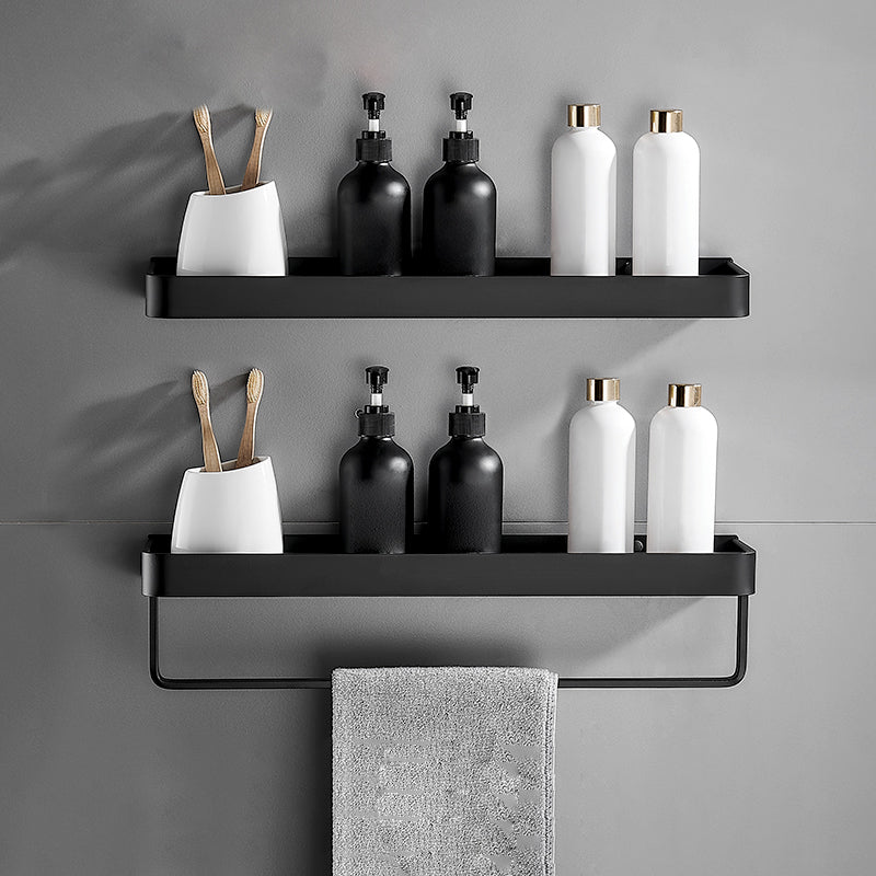 Modern Matt Black Bathroom Accessories Set with Stainless Steel Shelving | Stylish Storage Solution for Organized Spaces 11