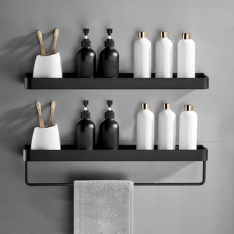 Modern Matt Black Bathroom Accessories Set with Stainless Steel Shelving | Stylish Storage Solution for Organized Spaces 13