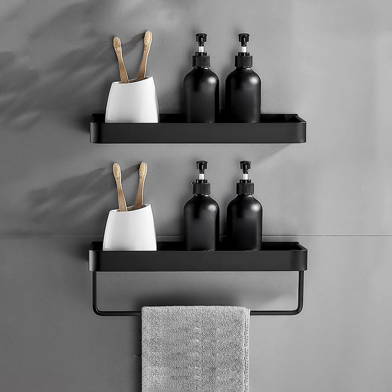 Modern Matt Black Bathroom Accessories Set with Stainless Steel Shelving | Stylish Storage Solution for Organized Spaces 14