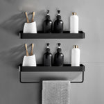 Modern Matt Black Bathroom Accessories Set with Stainless Steel Shelving | Stylish Storage Solution for Organized Spaces 17