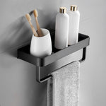Modern Matt Black Bathroom Accessories Set with Stainless Steel Shelving | Stylish Storage Solution for Organized Spaces 19