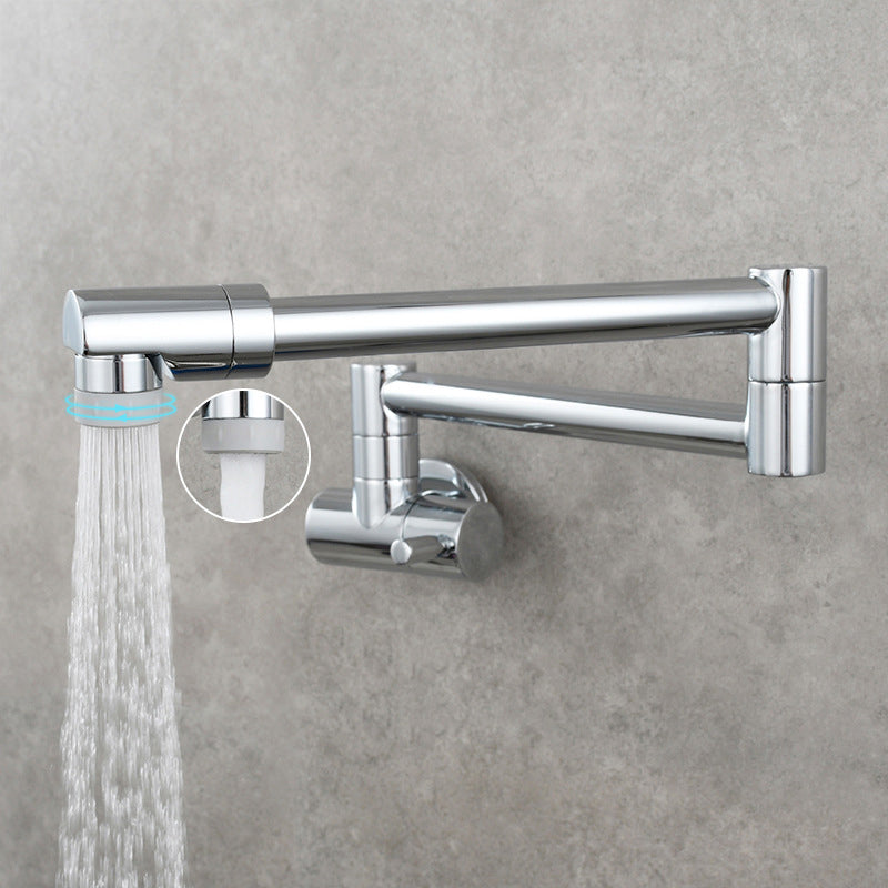 Modern Pot Filler Faucet | Wall-Mounted Design with Pull-Down Spout for Convenient Cooking Above Stove 0