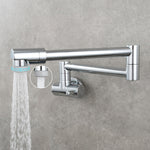 Modern Pot Filler Faucet | Wall-Mounted Design with Pull-Down Spout for Convenient Cooking Above Stove 0