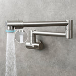 Modern Pot Filler Faucet | Wall-Mounted Design with Pull-Down Spout for Convenient Cooking Above Stove 10