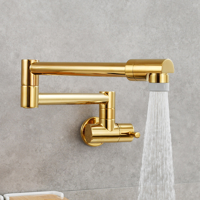 Modern Pot Filler Faucet | Wall-Mounted Design with Pull-Down Spout for Convenient Cooking Above Stove 11