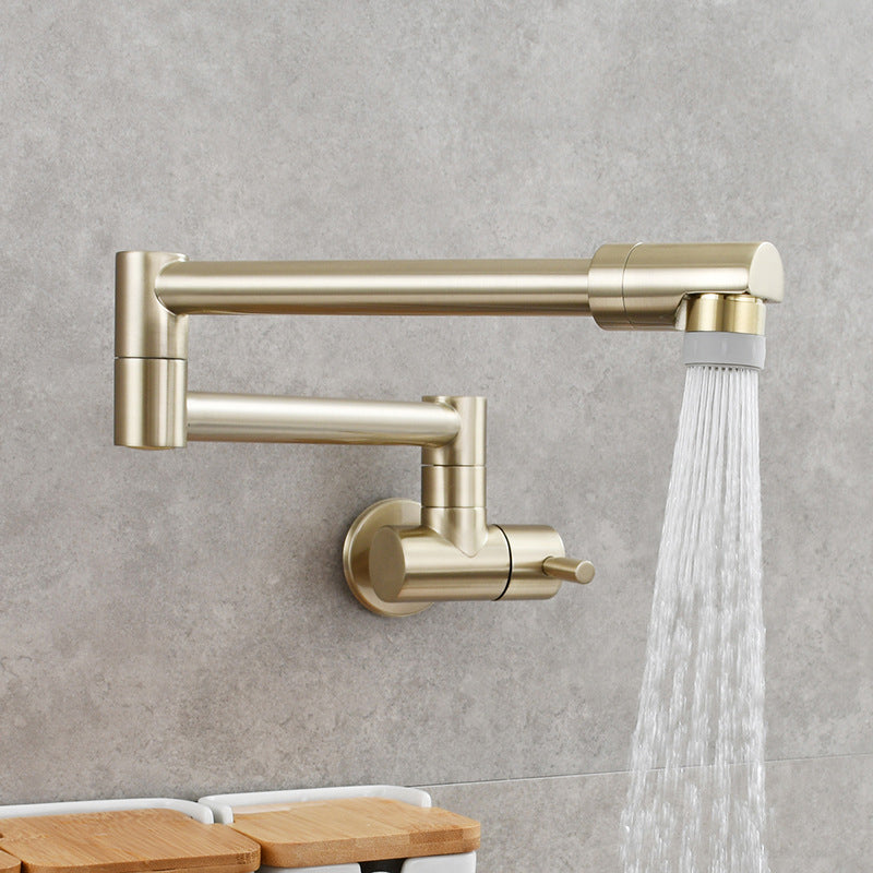 Modern Pot Filler Faucet | Wall-Mounted Design with Pull-Down Spout for Convenient Cooking Above Stove 9