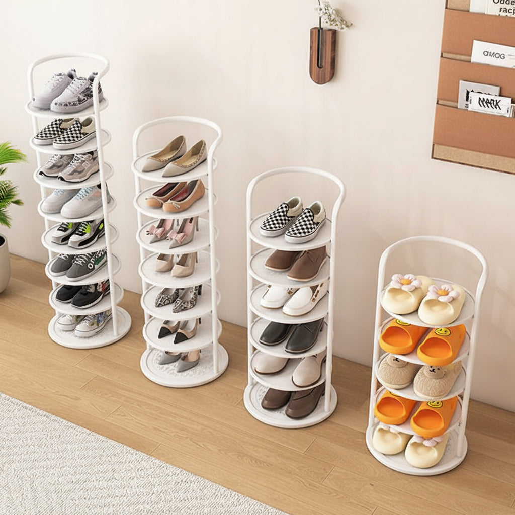 Modern Vertical Shoe Rack | Space-Saving Metal Organizer for Entryways 0