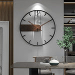 Modern Wall Clock with Wood Accent & Silent Quartz Movement | Elegant Design for Home Decor 0