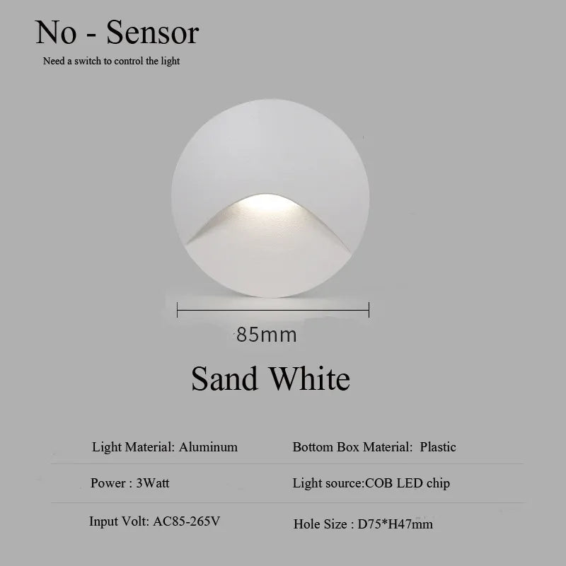 Modern Waterproof LED Recessed Wall Lamp for Outdoor Spaces with Glare-Free Illumination 0