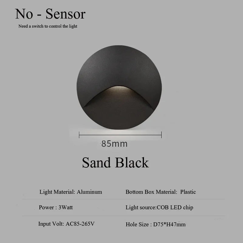 Modern Waterproof LED Recessed Wall Lamp for Outdoor Spaces with Glare-Free Illumination 6