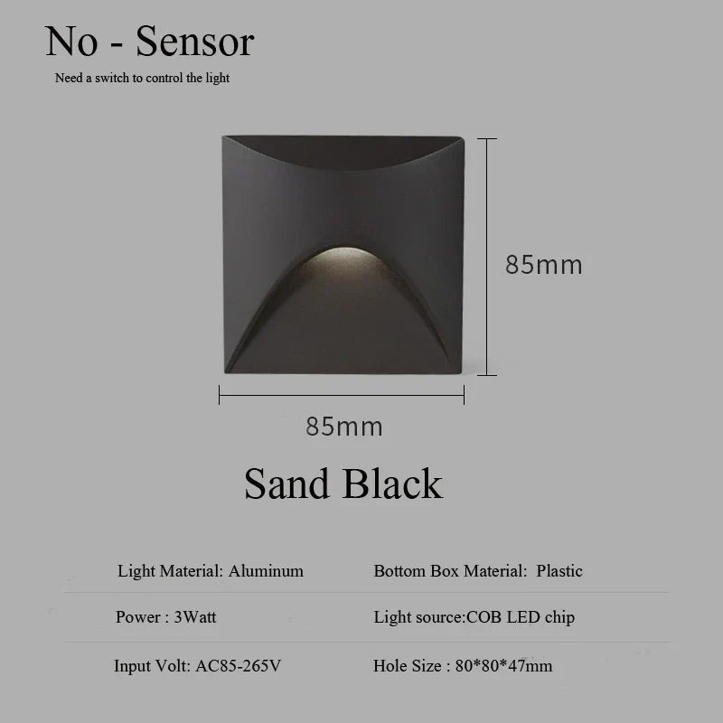 Modern Waterproof LED Recessed Wall Lamp for Outdoor Spaces with Glare-Free Illumination 8