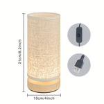 Modern Wooden Table Lamp | USB-Powered LED Light with Soft Linen Shade | Cozy Ambience for Bedroom or Living Room 3