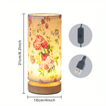 Modern Wooden Table Lamp | USB-Powered LED Light with Soft Linen Shade | Cozy Ambience for Bedroom or Living Room 4