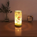 Modern Wooden Table Lamp | USB-Powered LED Light with Soft Linen Shade | Cozy Ambience for Bedroom or Living Room 6