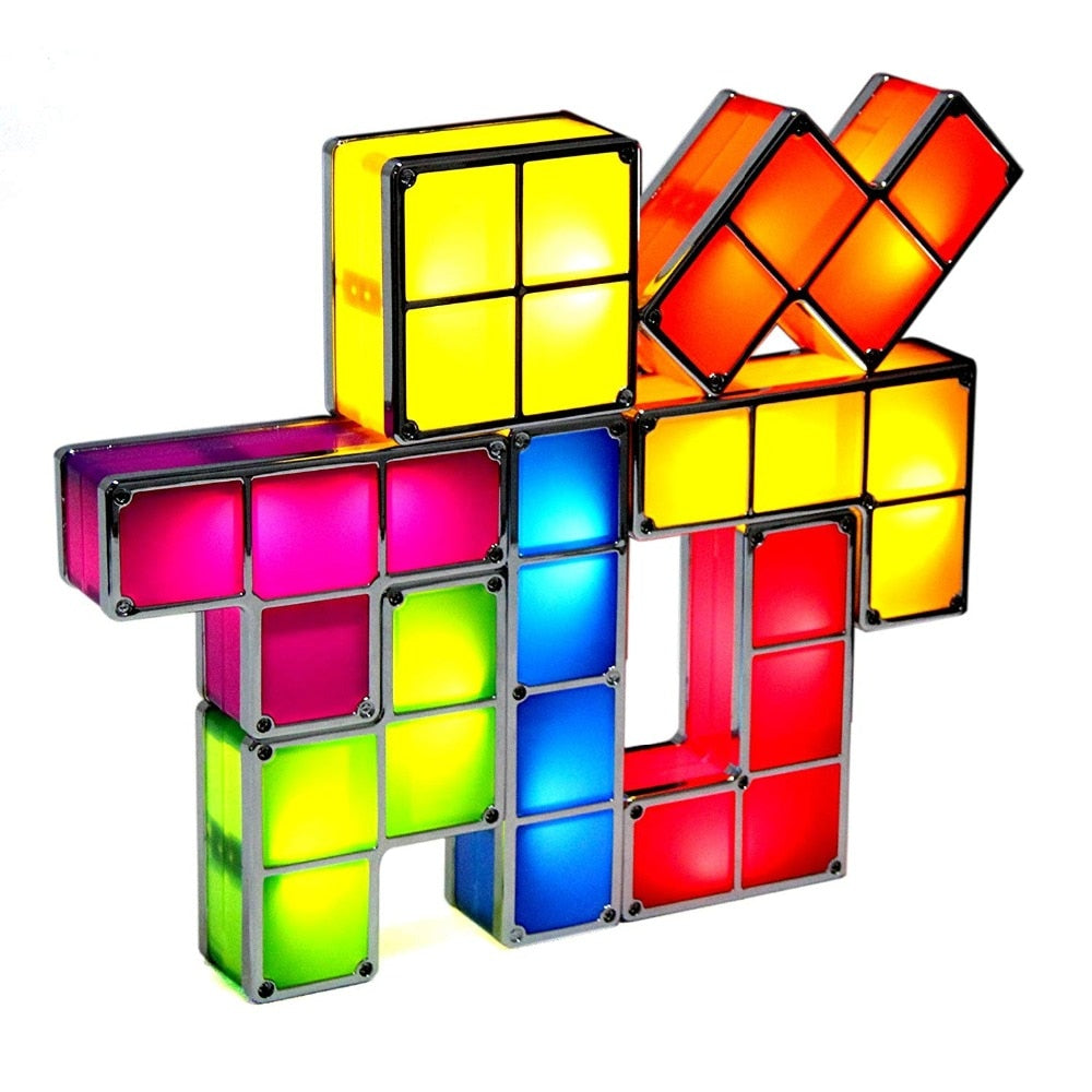 Modular LED Lights | Interactive Tetris Lamp with Endless Configurations for Creative Home Decor 0