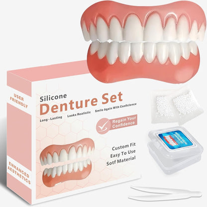 Moldable False Teeth | Adjustable Dentures Set with Natural Look | Comfortable Fit for Confident Smiles 1