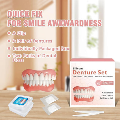 Moldable False Teeth | Adjustable Dentures Set with Natural Look | Comfortable Fit for Confident Smiles 7