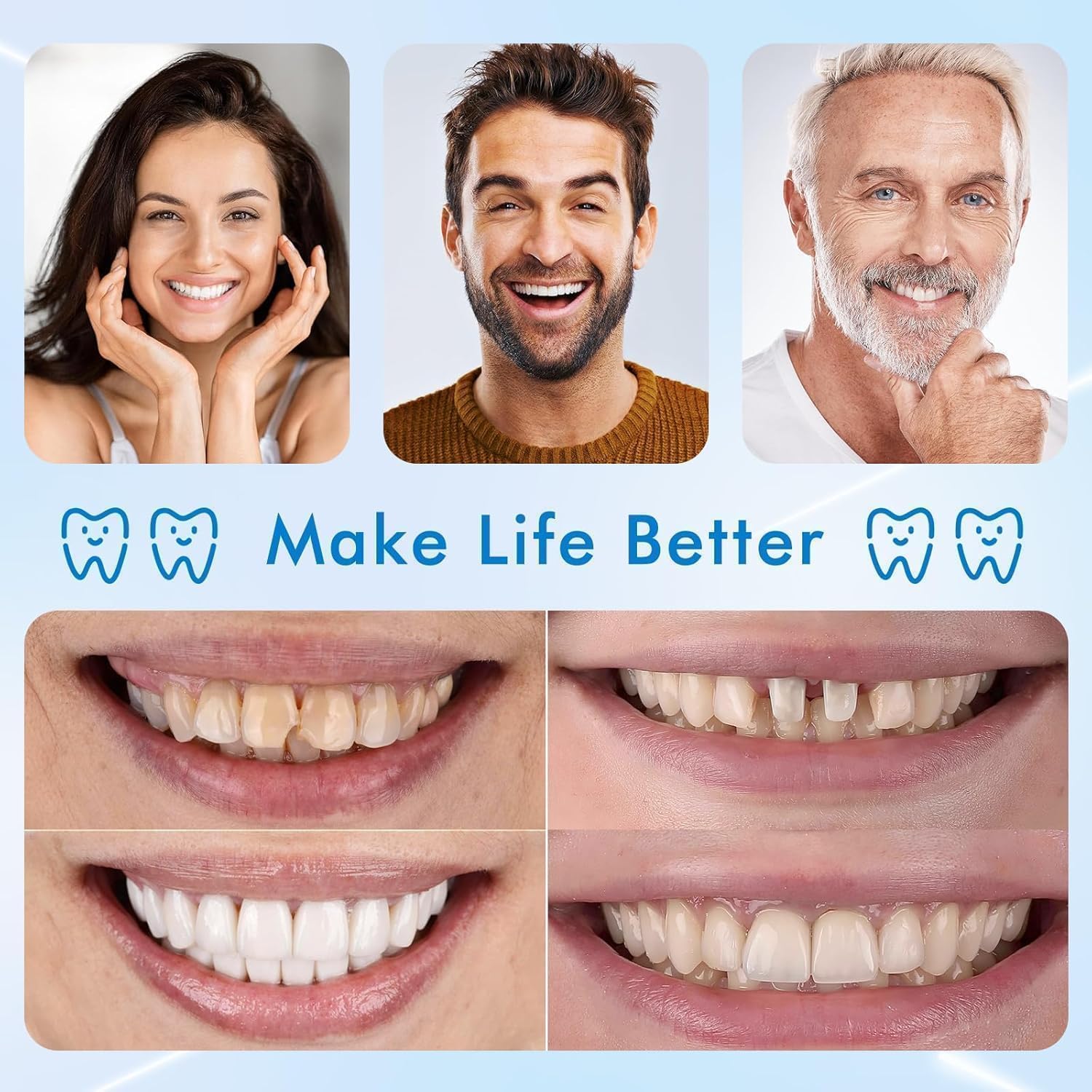 Moldable Silicone Denture Set | Custom Fit False Teeth for Natural Smile | Durable & Easy to Clean for Everyday Confidence 5