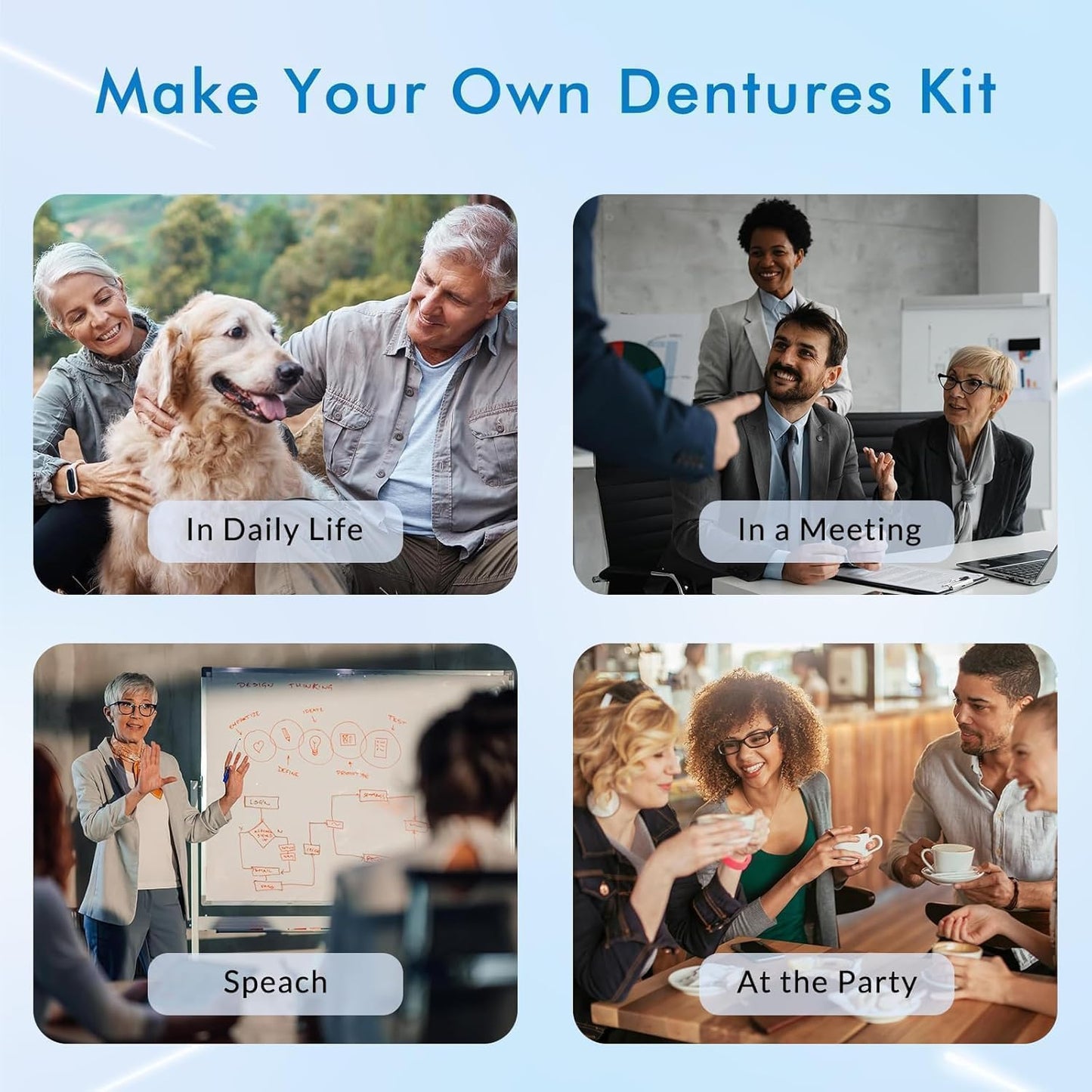 Moldable Silicone Denture Set | Custom Fit False Teeth for Natural Smile | Durable & Easy to Clean for Everyday Confidence 6