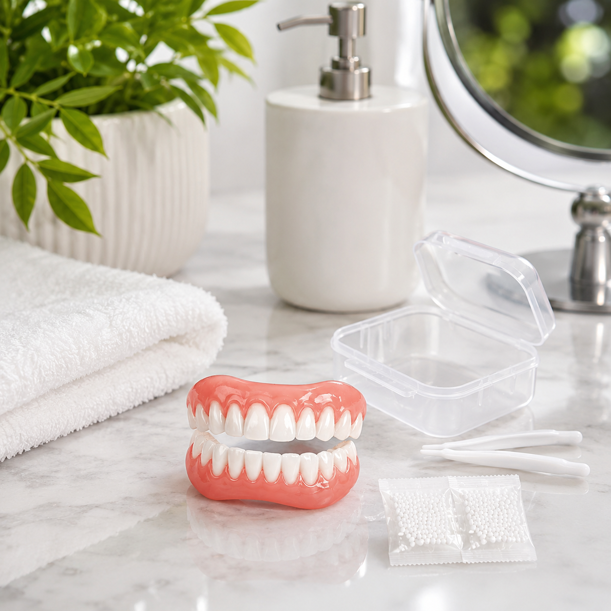 Moldable Silicone False Teeth | Custom Denture Fit for Natural Confidence 0