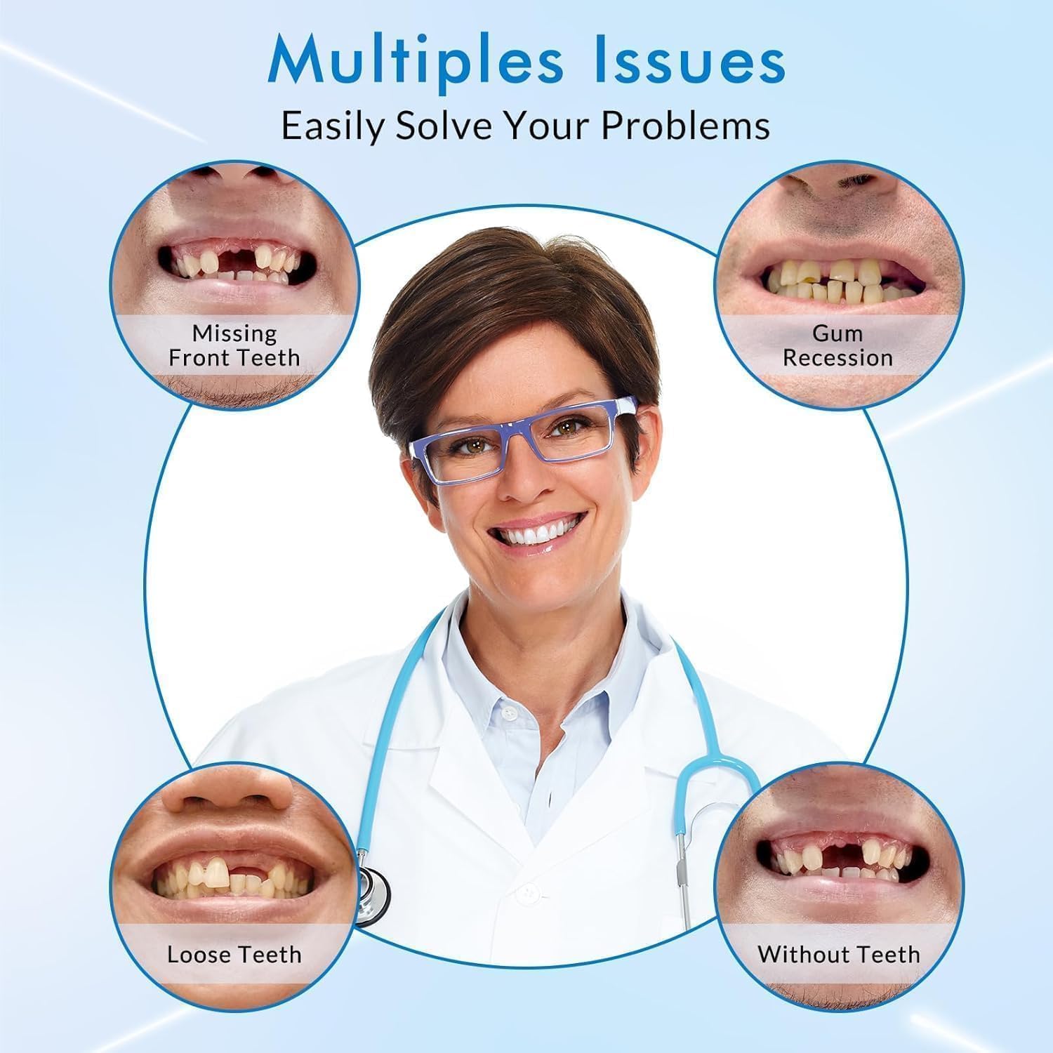Moldable Silicone False Teeth | Custom Denture Fit for Natural Confidence 2