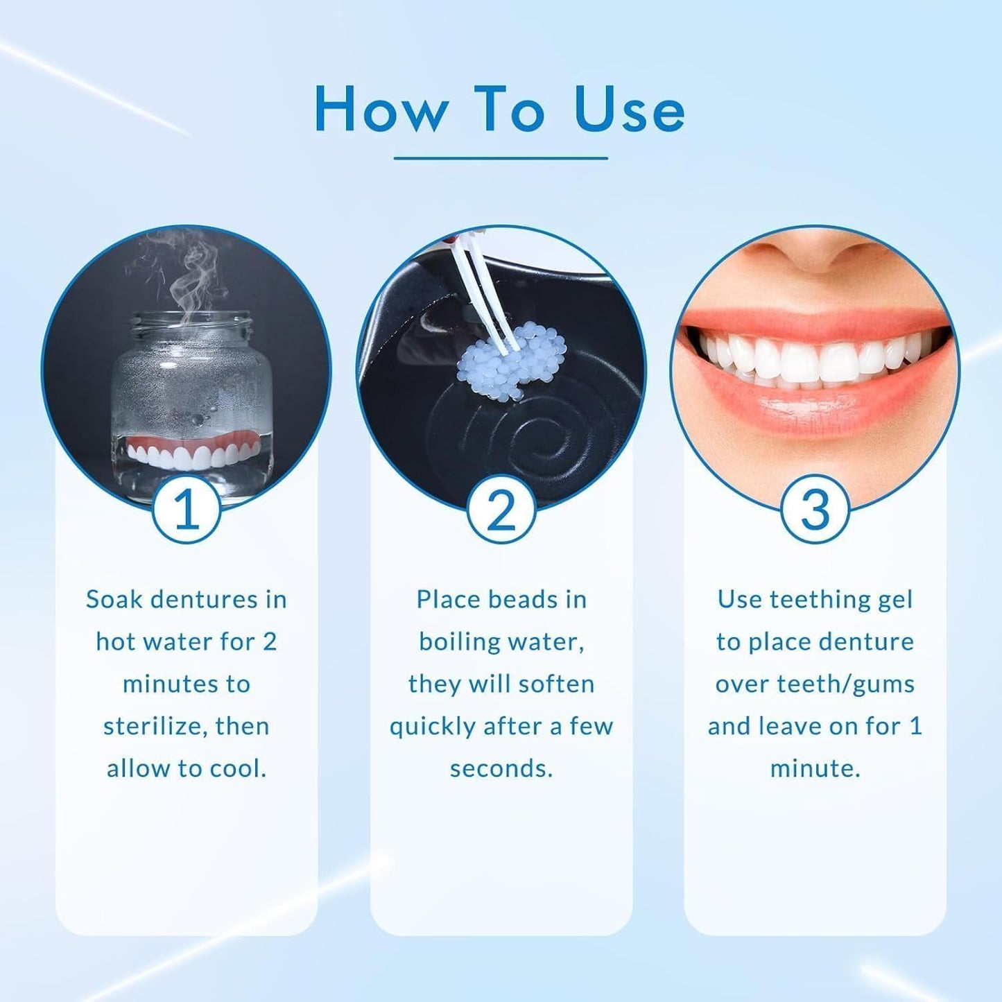 Moldable Silicone False Teeth | Custom Denture Fit for Natural Confidence 3