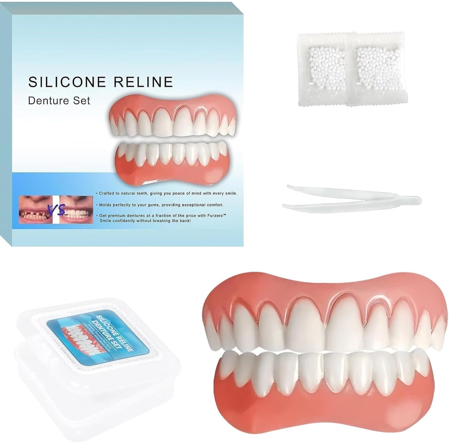 Moldable Silicone False Teeth | Custom Denture Fit for Natural Confidence 7