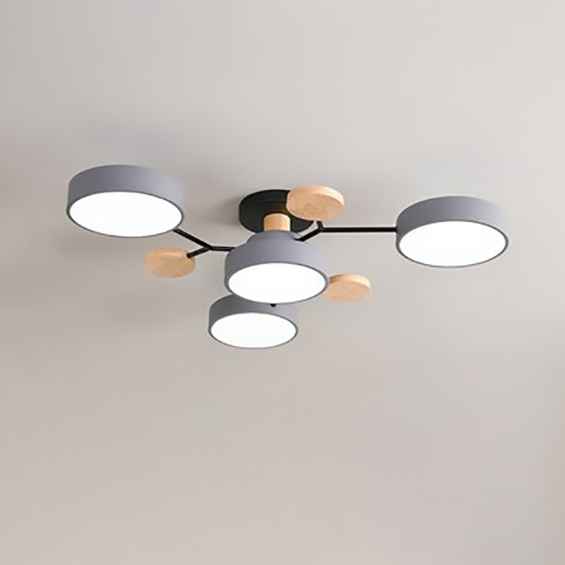 Moleculux | Elegant Scandinavian LED Semi-Flush Mount Ceiling Light 10