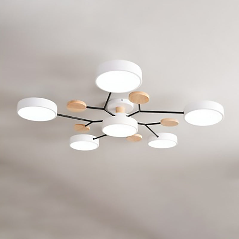 Moleculux | Elegant Scandinavian LED Semi-Flush Mount Ceiling Light 11