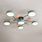 Moleculux | Elegant Scandinavian LED Semi-Flush Mount Ceiling Light 12