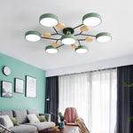 Moleculux | Elegant Scandinavian LED Semi-Flush Mount Ceiling Light 14