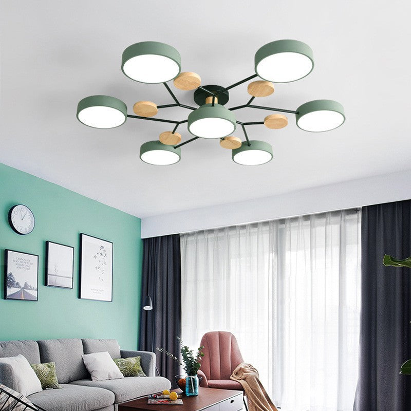Moleculux | Elegant Scandinavian LED Semi-Flush Mount Ceiling Light 14