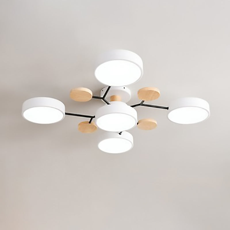 Moleculux | Elegant Scandinavian LED Semi-Flush Mount Ceiling Light 16