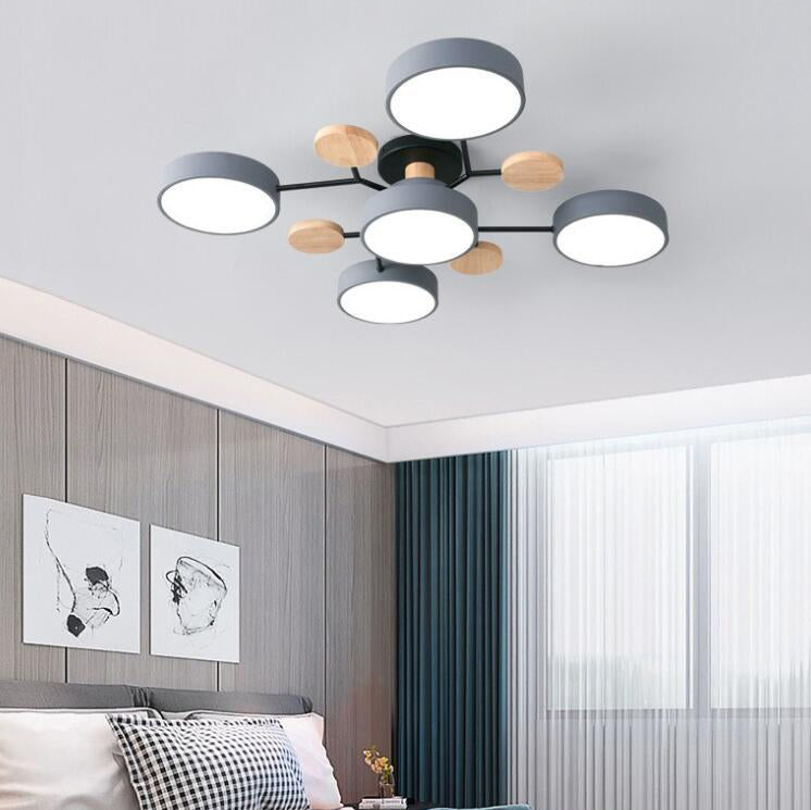 Moleculux | Elegant Scandinavian LED Semi-Flush Mount Ceiling Light 4